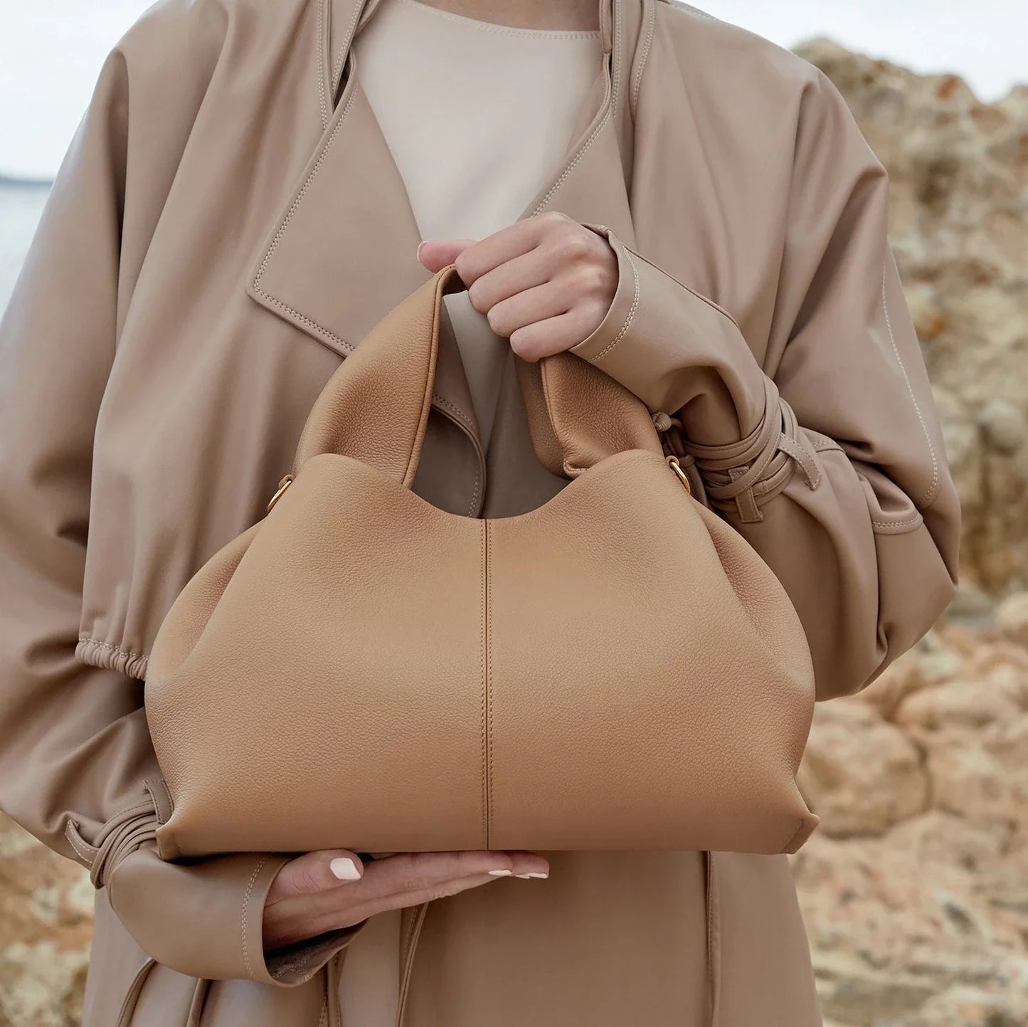 Luggo Bags – Vintage Stor Vegansk Axelväska