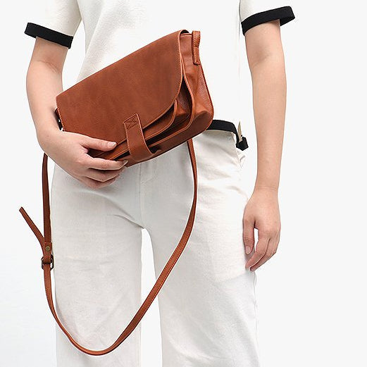 Luggo Bags – Vintage Vegansk Läder Crossbody Väska