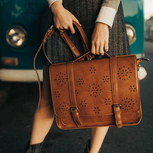 Luggo Bags – Vegansk Läder Blommönster Ryggsäck